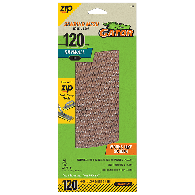 Zip Drywall Speed Sheets XL Mesh - Gator - 120 Grit