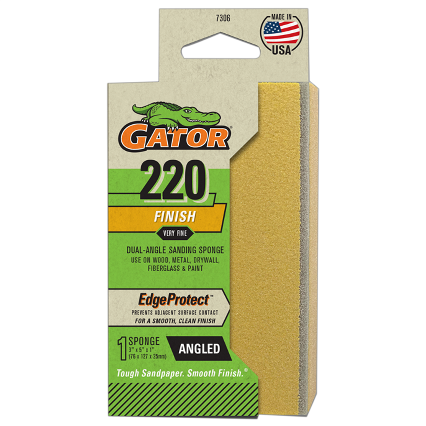 EdgeProtect Premium Drywall Dual-Angled Sponge - Gator - 220 Grit