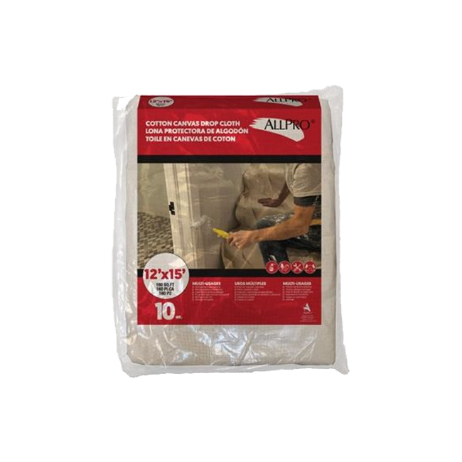 AllPro Drop Cover canvas 4x15',  9x12',  and 12x15'