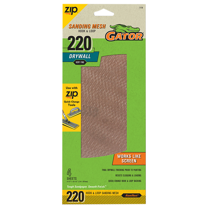 Zip Drywall Speed Sheets XL Mesh - Gator - 220 Grit
