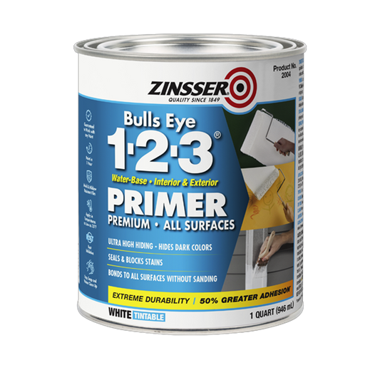Bulls Eye 1-2-3® Water-Base Primer - Zinsser - One Quart