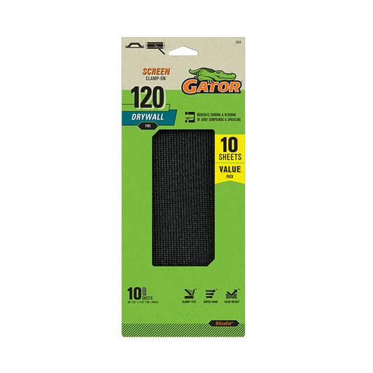 Silacut Drywall Sanding Screens - 120 grit - 10 pack - Gator