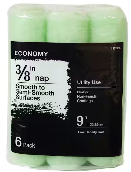 Benjamin Moore Roller Covers 3/8"X9 - 6 Pack