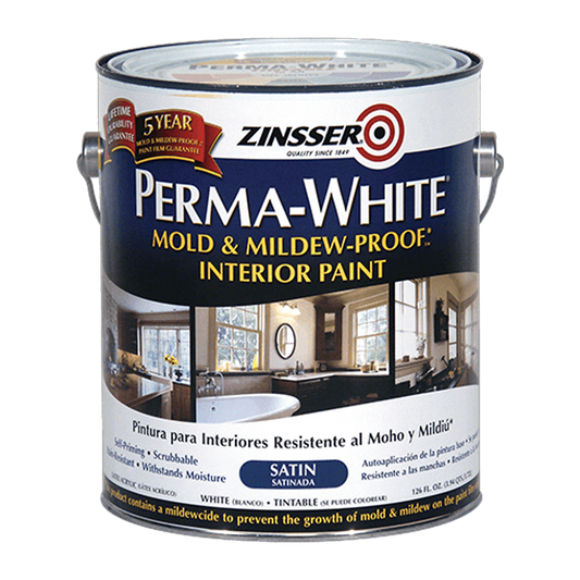 PERMA-WHITE® Mold & Mildew-Proof™* Interior Paint - Zinsser - Satin White