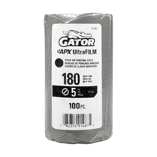5 In Premium Hook & Loop Sanding Discs - 100 pack - 180 grit - Gator