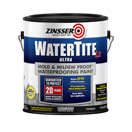 WATERTITE®-LX Mold & Mildew-Proof Waterproofing Paint - Zinsser - Gallon